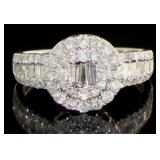 14kt Gold Brilliant 1.20 ct Baguette Diamond Ring