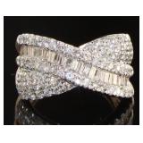 14kt Rose Gold 2.00 ct Baguette Diamond Ring