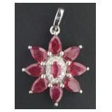 Genuine 5.11 ct Fancy Marquise Ruby Pendant