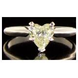 14kt 1.08 ct VVS Heart Shape Diamond Ring