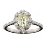 14kt Gold 1.33 ct Oval Fancy Yellow Diamond Ring