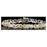 Natural 5.90 ct Golden Citrine & Diamond Bracelet