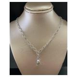 Natural Prasolite 18" Sterling Silver Necklace