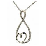Beautiful Infinity Heart Diamond Necklace