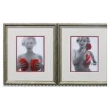 Marilyn Monroe Red Roses By Bert Stern