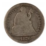 1876 Carson City Seated Liberty Dime