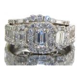 14kt Gold Emerald Cut 2.50 ct VS Diamond Bridal