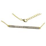 Beautiful White Topaz Bar Necklace