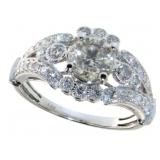 14kt White Gold 1.51 ct Round Cut Diamond Ring
