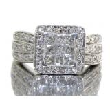 14kt Gold Princess Quad Cut 1.00 ct Diamond Ring