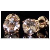 14K Rose Gold 2.25 ct Round Morganite Studs