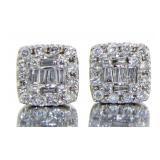 14kt Gold Brilliant 1.00 ct Diamond Earrings