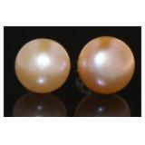 Beautiful Pink Freshwater Pearl Stud Earrings