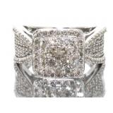 10kt Gold Cushion Cut 1.00 ct Diamond Ring
