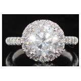 14kt White Gold 2.57 ct Round Diamond Ring