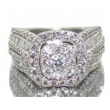 10kt Gold Cushion Cut 1.50 ct Diamond Ring