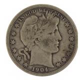 1904 Philadelphia Barber Silver Half Dollar *KEY