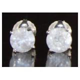 10kt Gold Brilliant 1.50 ct Diamond Stud Earrings