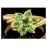 14kt Gold Chrome Diopside Estate Ring