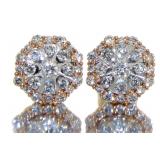14kt Rose Gold 1.00 ct Diamond Stud Earrings