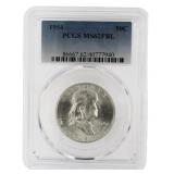 1954 PCGS - MS62 FBL Franklin Half Dollar