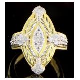 Antique Style 1/4 ct Diamond Dinner Ring