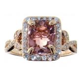 14kt Rose Gold 2.45 ct Tourmaline & Diamond Ring
