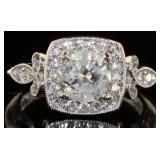 14kt White Gold 1.57 ct Round Diamond Ring