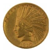 1910 Indian Head $10.00 Gold Eagle