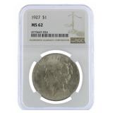 1927 Phildadelphia MS62 Peace Silver Dollar *KEY
