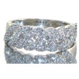 14kt Gold Brilliant 1/2 ct Diamond Wave Ring