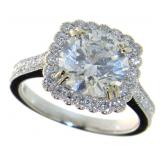 14kt Gold 3.66 ct Round Brilliant Diamond Ring