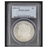 1892 Carson City AU55 Morgan Silver Dollar *Rare