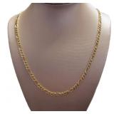 10kt Gold Quality 18" Figaro Necklace
