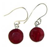 Natural Round 3.65 ct Dangle Earrings