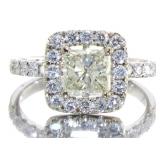14kt Gold 1.81 ct Radiant Cut Diamond Ring
