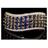 10kt Gold Natural 1.66 ct Sapphire & Diamond Ring