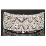 10kt Gold Brilliant 3/4 ct Diamond Dinner Ring