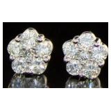 14kt Gold Brilliant 1.00 ct VS Diamond Earrings