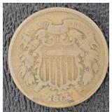 1864 Copper Two Cent Piece
