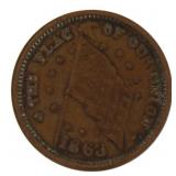 1863 Shoot Him On The Spot Copper Civil War Token