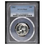 1961- PCGS PR65 Washington Silver Quarter