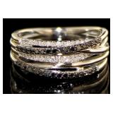 Genuine 1/4 ct Black & White Diamond Ring