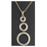 Triple Teardrop Diamond Accent Pendant