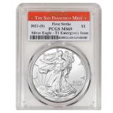 2021 MS69 Emergency Issue Silver American Eagle