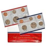 1987 Uncirculated Coin Set with D & P Mint