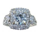 14kt Gold Round Brilliant 3.00 ct Diamond Ring