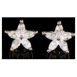 14kt Gold Brilliant 3/4 ct Diamond Stud Earrings