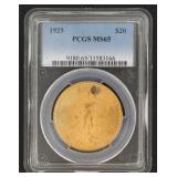 1925 St. Gaudens MS65 GEM $20.00 Gold Double Eagle