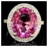 14kt Gold 10.18 ct Tourmaline & Diamond Ring